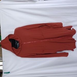 Essential Bodywear FIT Hooded Zip Tunic Jacket Butter Soft in Rust Sz M